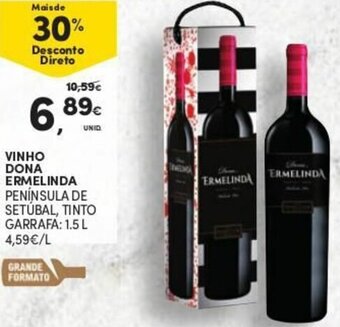 Continente Vinho Dona Ermelinda 1.5L promoção