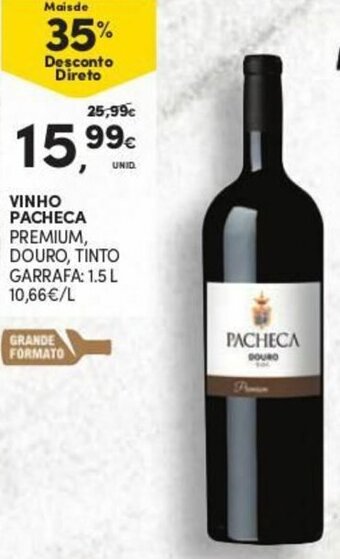 Continente Vinho Pacheca 1.5L promoção