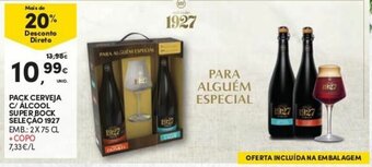 Continente Pack Cerveja C/Álcool Super Bock Seleção 1927 2 x 75cl promoção