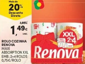 Continente Rolo Cozinha Renova 2=4 Rolos promoção