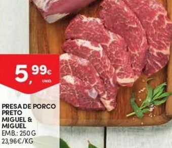 Continente Presa de Porco Preto Miguel & Miguel 250g promoção