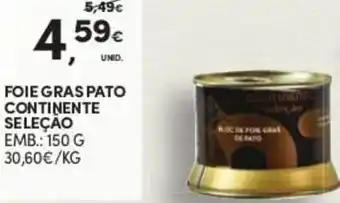 Continente Foie Gras de Pato Continente Seleção 150g promoção