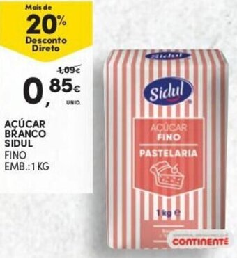 Continente Açúcar Branco Sidul 1kg promoção