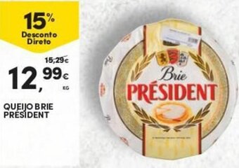 Continente Queijo Brie Président promoção