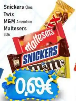 Belita Snickers Chac Twix M&M Amendoim Maltesers promoção