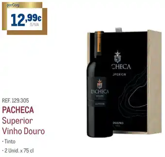 Makro Pacheca Superior Vinho Douro 2x75cl promoção