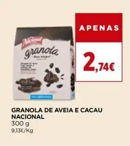 Granola de aveia e cacau nacional