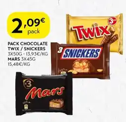 Spar Pack chocolate twix/snickers / mars promoção