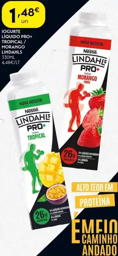 Iogurte líquido pro+ tropical/ morango lindahls