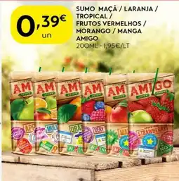 Sumo maçã/laranja / tropical/ frutos vermelhos / morango / manga amigo