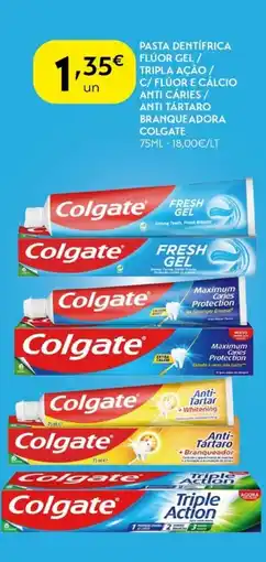 Pasta dentifrica flúor gel / tripla ação / c/flúor e cálcio anti cáries / anti tártaro branqueadora colgate
