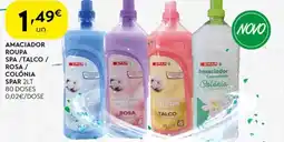 Spar Amaciador roupa spa/talco / rosa / colónia spar promoção