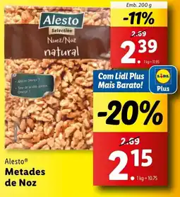 Lidl Alesto Metades de Noz promoção