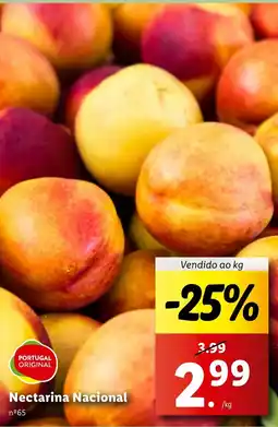Lidl Nectarina Nacional promoção