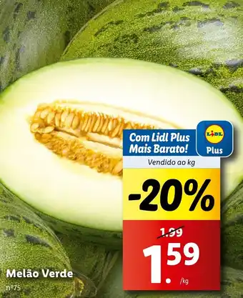 Lidl Melão Verde promoção