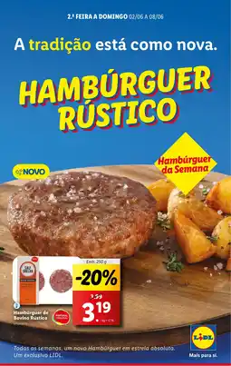 Lidl Hambúrguer de Bovino Rústico promoção