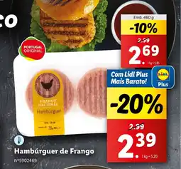 Lidl Hambúrguer de Frango promoção