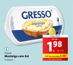 Lidl Gresso Manteiga com Sal promoção
