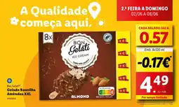 Lidl Bon Gelati Gelado Baunilha Amêndoa XXL promoção