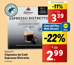 Lidl Bellarom Cápsulas de Café Espresso Ristretto promoção