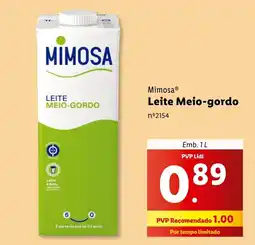 Lidl Mimosa Leite Meio-gordo promoção