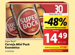 Lidl Super Bock Cerveja Mini Pack Económico promoção