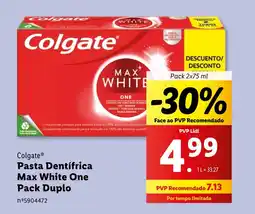 Lidl Colgate Pasta Dentífrica Max White One Pack Duplo promoção