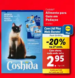 Lidl Coshida Alimento para Gato em Pedaços promoção