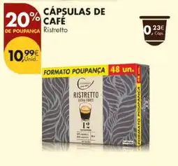 Pingo Doce Cápsulas de café ristretto promoção