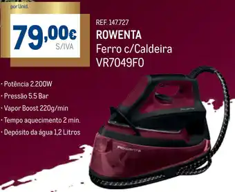 Makro Rowenta Ferro c/Caldeira VR7049F0 2.200W promoção