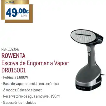 Makro Rowenta Escova de Engomar a Vapor DR8150D1 1.600W promoção