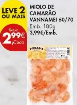 Pingo Doce Miolo de camarão vannamei 60/70 promoção