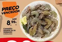 Continente Camarão grande 20/30 vannamei congelado promoção