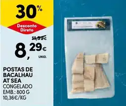 Continente Postas de bacalhau at sea congelado promoção