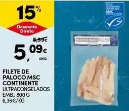 Continente Filete de paloco msc continente ultracongelados promoção