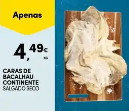 Continente Caras de bacalhau continente salgado seco promoção