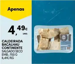 Continente Caldeirada bacalhau continente salgado seco promoção