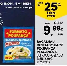 Continente Bacalhau desfiado pack poupança pescanova ultracongelado promoção
