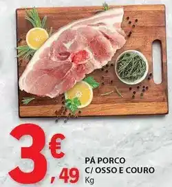 E.Leclerc Pá porco c/ osso e couro promoção