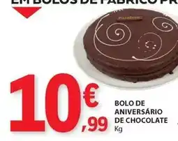 E.Leclerc Bolo de aniversário de chocolate promoção