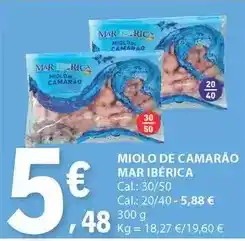 E.Leclerc Miolo de camarao promoção