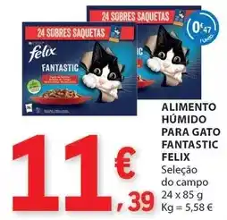E.Leclerc Purina - alimento humido para gato fantastic felix promoção