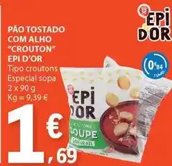 E.Leclerc com - pão tostado com alho crouton promoção