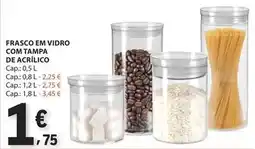 E.Leclerc com - frasco em vidro com tampa de acrílico promoção