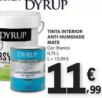 E.Leclerc Dyrup - tinta interior anti-humidade mate promoção