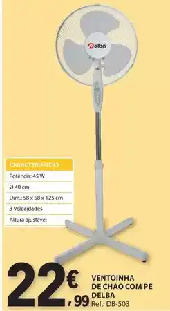 E.Leclerc Dim - ventonha de chao com pe promoção