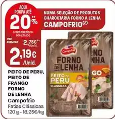 Intermarché Campofrio - peito de peru, frango forno de lenha promoção