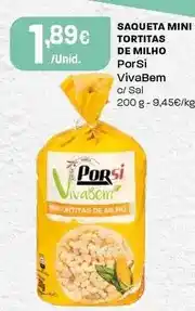 Intermarché Porsi vivabem - saqueta mini tortitas de milho promoção