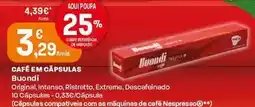 Intermarché Buondi - café em cápsulas promoção