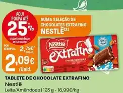Intermarché Nestle - tablete de chocolate extrafino promoção